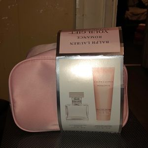 Romance Ralph Lauren cosmetic bag with parfume